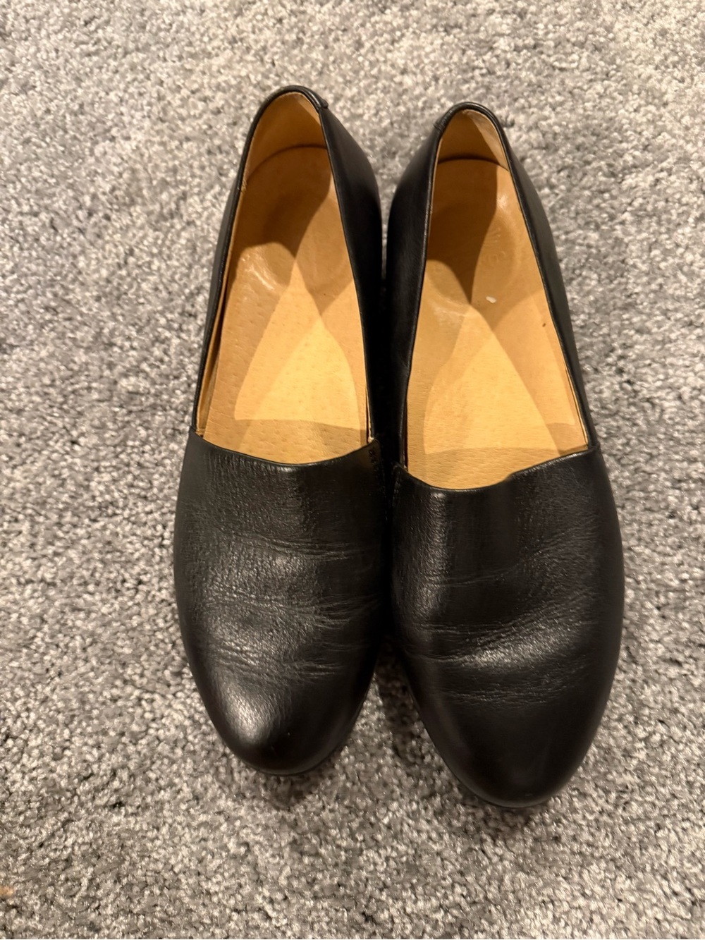 Dansko Black Leather Slip-On Flats Size 37